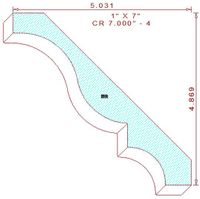 Crown Moulding 7" - 4 Crown Moulding 7" - 4