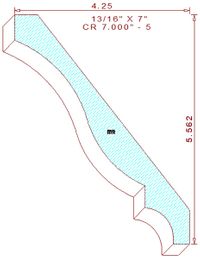 Crown Moulding 7" - 5 Crown Moulding 7" - 5