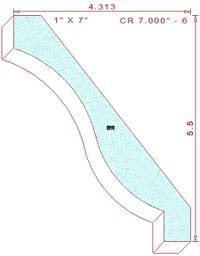 Crown Moulding 7" - 6 Crown Moulding 7" - 6