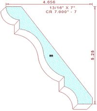 Crown Moulding 7" - 7 Crown Moulding 7" - 7
