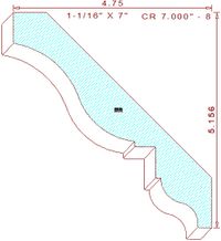 Crown Moulding 7" - 8 Crown Moulding 7" - 8