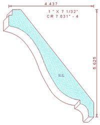 Crown Moulding 7-1/32" - 4