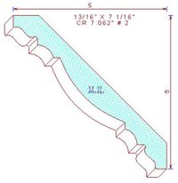 Crown Mould 7-1/16" - 2 Crown Mould 7-1/16" - 2