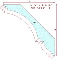 Crown Mould 7-1/16" - 6