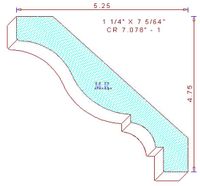 Crown Moulding 7-5/64" - 1