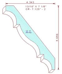 Crown Moulding 7-1/8" - 2 Crown Moulding 7-1/8" - 2