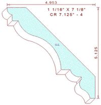 Crown Moulding 7-1/8" - 4 Crown Moulding 7-1/8" - 4