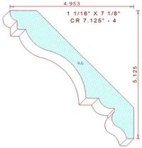 Crown Moulding 7-1/8" - 4 