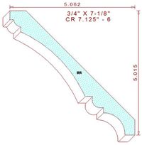Crown Moulding 7-1/8" - 6 Crown Moulding 7-1/8" - 6