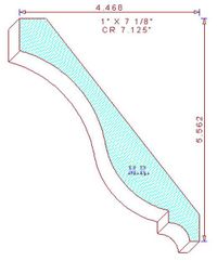 Crown Moulding 7-1/8" Crown Moulding 7-1/8"