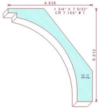 Crown Moulding 7-5/32" - 1 Crown Moulding 7-5/32" - 1