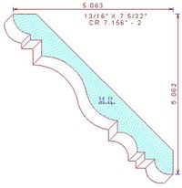 Crown Moulding 7-5/32" - 2