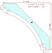 Crown Moulding 7-1/4" - 10 Crown Moulding 7-1/4" - 10