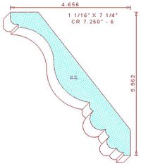 Crown Moulding 7-1/4" - 6