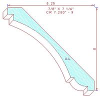 Crown Moulding 7-1/4" - 9