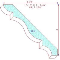Crown Moulding 7-17/64" Crown Moulding 7-17/64"