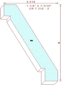 Crown Moulding 7-5/16" - 2 Crown Moulding 7-5/16" - 2