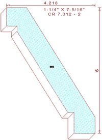 Crown Moulding 7-5/16" - 2 