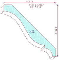 Crown Moulding 7-5/16" Crown Moulding 7-5/16"