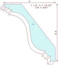 Crown Moulding 7-13/32" Crown Moulding 7-13/32"