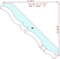 Crown Moulding 7-1/2" - 5 Crown Moulding 7-1/2" - 5