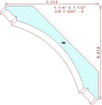 Crown Moulding 7-1/2" - 6 Crown Moulding 7-1/2" - 6