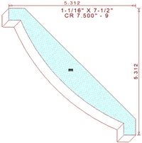 Crown Moulding 7-1/2" - 9 Crown Moulding 7-1/2" - 9