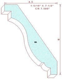 Crown Moulding 7-1/2" Crown Moulding 7-1/2"