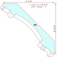 Crown Moulding 7-9/16" - 1 Crown Moulding 7-9/16" - 1
