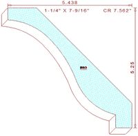 Crown Moulding 7-9/16" 