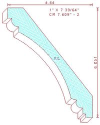 Crown Moulding 7-33/64" - 2