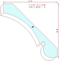 Crown Moulding 7-5/8" - 3 Crown Moulding 7-5/8" - 3