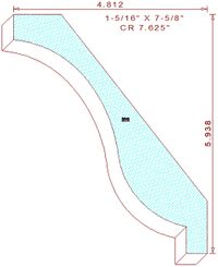 Crown Moulding 7-5/8" Crown Moulding 7-5/8"