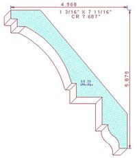 Crown Moulding 7-11/16" 