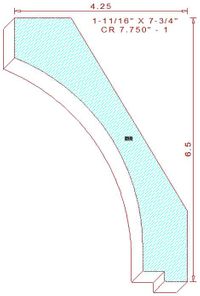 Crown Moulding 7-3/4" - 1 Crown Moulding 7-3/4" - 1