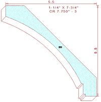 Crown Moulding 7-3/4" - 3 Crown Moulding 7-3/4" - 3