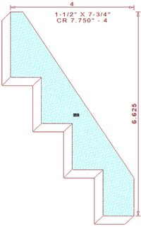 Crown Moulding 7-3/4" - 4 Crown Moulding 7-3/4" - 4
