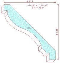 Crown Moulding 7-25/32" Crown Moulding 7-25/32"