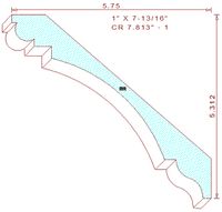 Crown Moulding 7-13/16" - 1 Crown Moulding 7-13/16" - 1