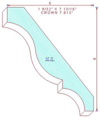 Crown Moulding 7-13/16" Crown Moulding 7-13/16"