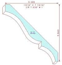 Crown Moulding 7-15/16" - 1 Crown Moulding 7-15/16" - 1