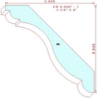 Crown Moulding 8" - 1 Crown Moulding 8" - 1