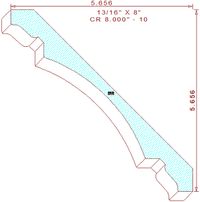 Crown Moulding 8" - 10 Crown Moulding 8" - 10