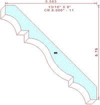 Crown Moulding 8" - 11 Crown Moulding 8" - 11