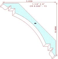 Crown Moulding 8" - 13 Crown Moulding 8" - 13