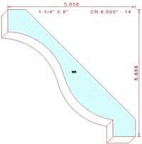 Crown Moulding 8" - 14