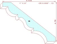 Crown Moulding 8" - 15 Crown Moulding 8" - 15