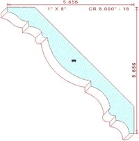 Crown Moulding 8" - 18 Crown Moulding 8" - 18
