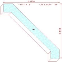 Crown Moulding 8" - 21