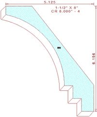 Crown Moulding 8" - 4